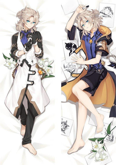 Albedo Genshin Impact Dakimakura Anime Body Pillow Case 21071-1 Male