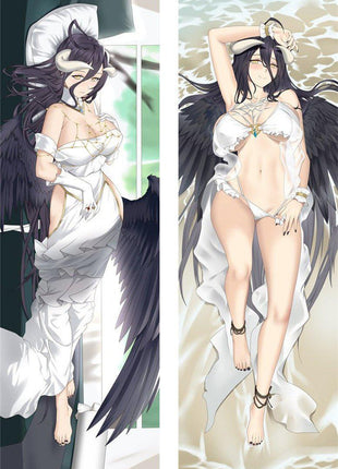 Albedo Overlord Dakimakura Anime Body Pillow Case 221026 Female Horns Wedding dress