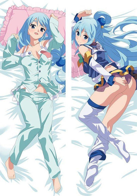 Aqua KonoSuba 71054-Dakimakura Anime Body Pillow Case-Dakiheaven.com