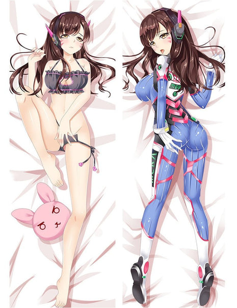 D Va Overwatch 610075-Dakimakura Anime Body Pillow Case-Dakiheaven.com