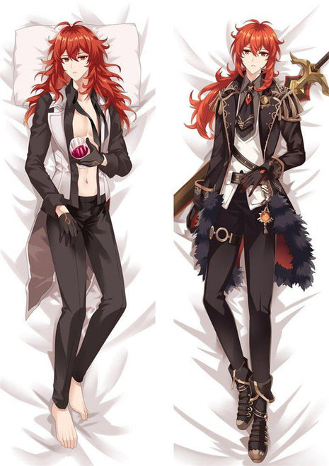 Diluc Ragnvindr Genshin Impact 221212-Dakimakura Anime Body Pillow Case-Dakiheaven.com