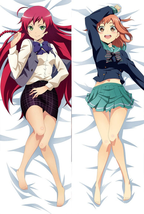 Emi Yusa & Chiho Sasaki The Devil Is a Part Timer 61007-Dakimakura Anime Body Pillow Case-Dakiheaven.com