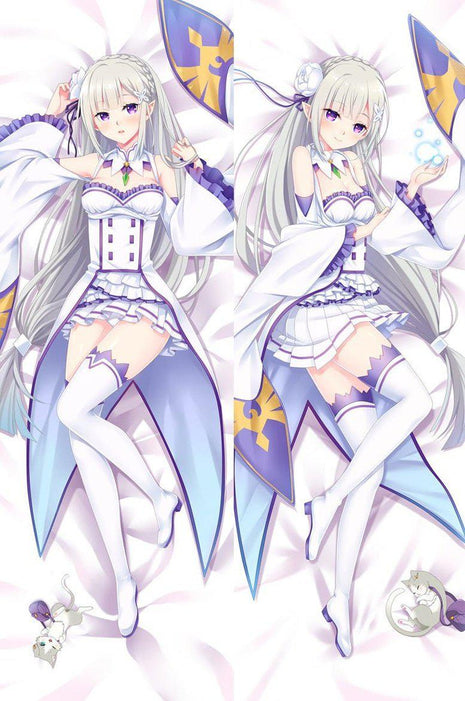 Emilia Re: Zero 16214-1-Dakimakura Anime Body Pillow Case-Dakiheaven.com