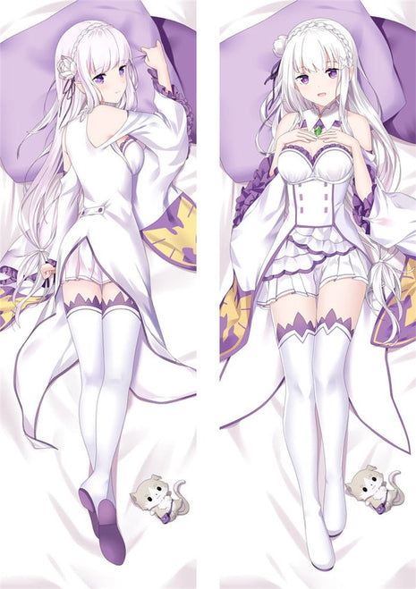 Emilia Re: Zero 221266-Dakimakura Anime Body Pillow Case-Dakiheaven.com