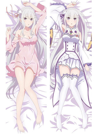 Emilia Re: Zero Dakimakura Anime Body Pillow Case 610034 Female