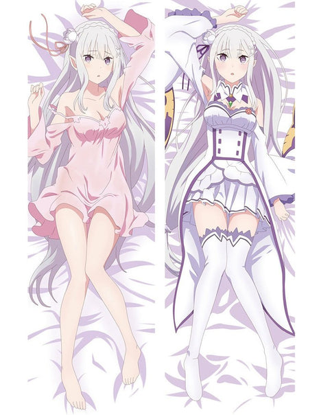 Emilia Re: Zero Dakimakura Anime Body Pillow Case 610034 Female