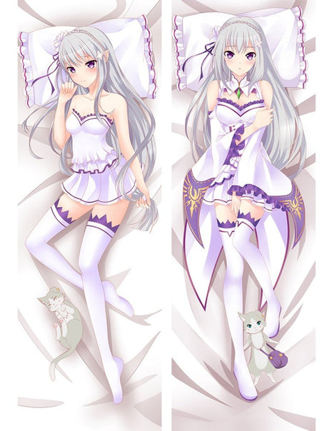 Emilia Re: Zero 68076-Dakimakura Anime Body Pillow Case-Dakiheaven.com