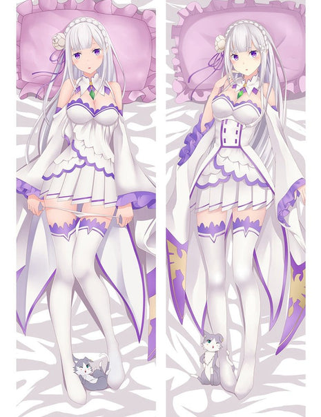 Emilia Re: Zero 69063-Dakimakura Anime Body Pillow Case-Dakiheaven.com