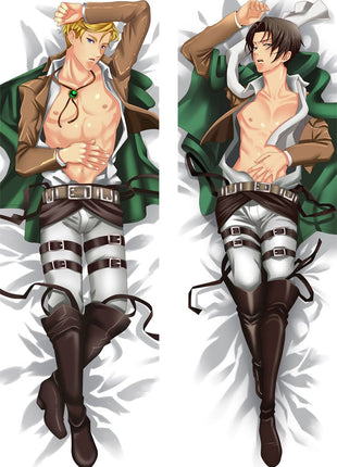 Erwin & Levi Attack on Titan Dakimakura Anime Body Pillow Case 20941 Male