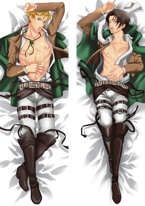 Erwin & Levi Attack on Titan Dakimakura Anime Body Pillow Case 20941 Male
