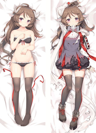 Eyjafjalla Arknights Dakimakura Anime Body Pillow Case 910001 Female Horns Swimsuit