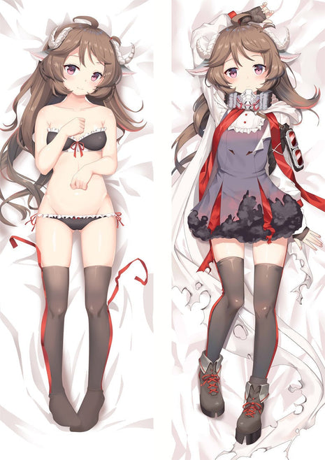 Eyjafjalla Arknights Dakimakura Anime Body Pillow Case 910001 Female Horns Swimsuit