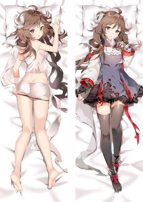 Eyjafjalla Arknights Dakimakura Anime Body Pillow Case 911016 Female Horns