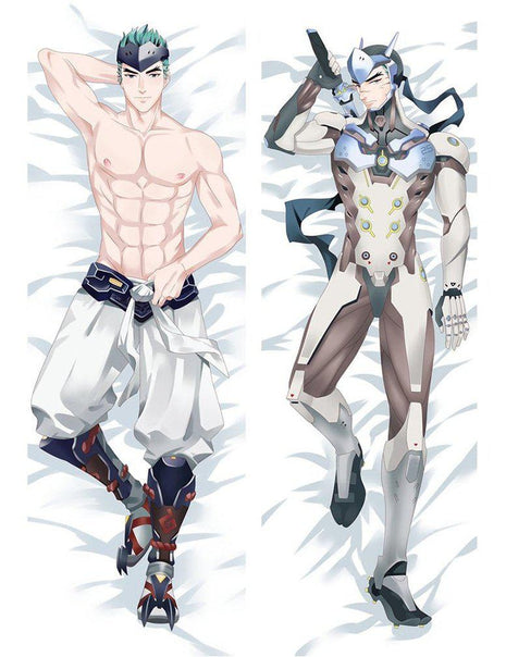 Genji Overwatch Dakimakura Anime Body Pillow Case 610040 Male Sword