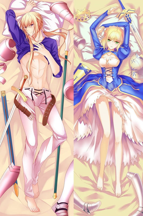 Gilgamesh & Saber Fate Grand Order 64059-Dakimakura Anime Body Pillow Case-Dakiheaven.com