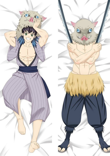 Hashibira Inosuke Demon Slayer Dakimakura Anime Body Pillow Case 21134 Male Animal ears Sword