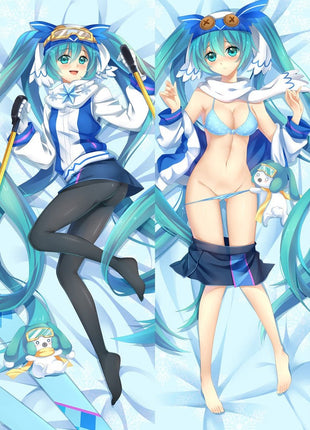 Hatsune Miku Snow 60034-1-Dakimakura Anime Body Pillow Case-Dakiheaven.com