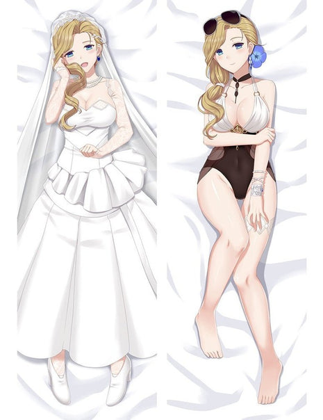 Hood Azur Lane Dakimakura Anime Body Pillow Case 17130-1 Female Wedding dress Swimsuit