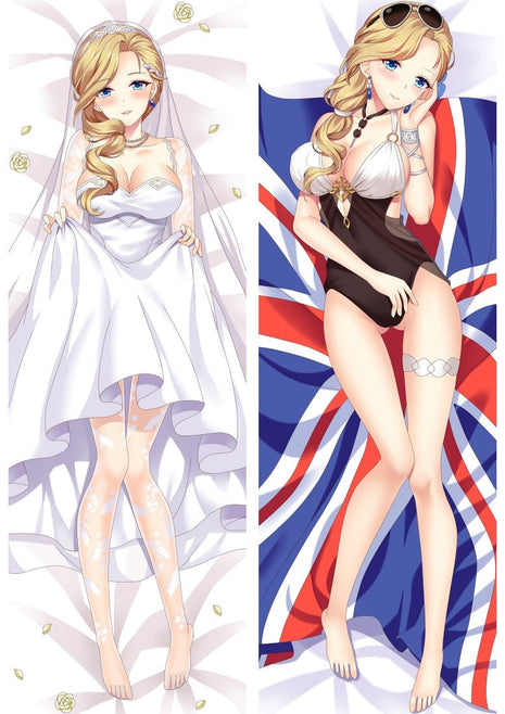 Hood Azur Lane Dakimakura Anime Body Pillow Case 812008 Female Wedding dress Swimsuit