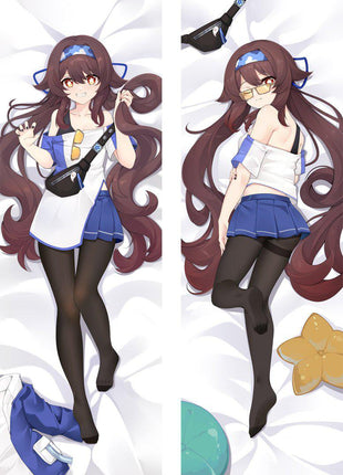 Hu Tao Genshin Impact Dakimakura Anime Body Pillow Case 22058-1 Female Glasses