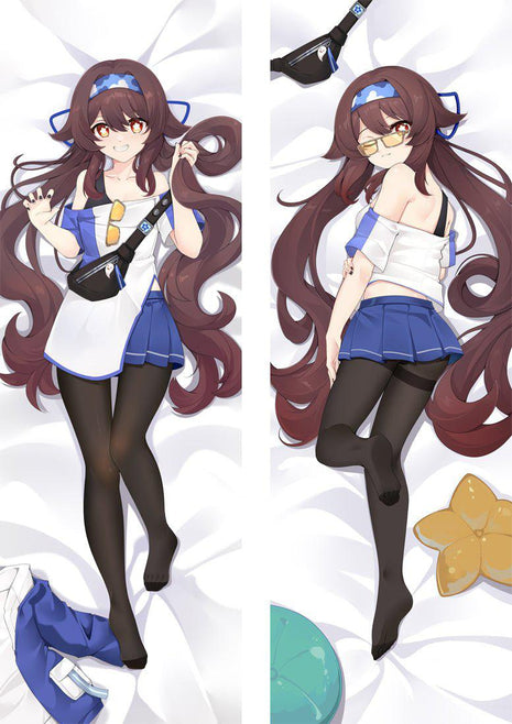 Hu Tao Genshin Impact Dakimakura Anime Body Pillow Case 22058-1 Female Glasses