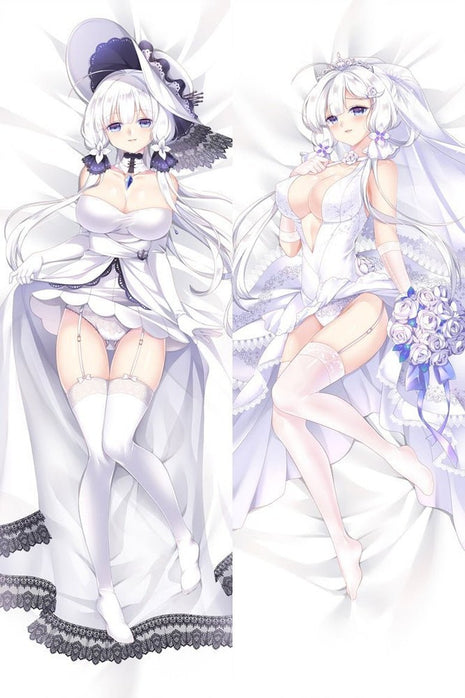 Illustrious Azur Lane Dakimakura Anime Body Pillow Case 17080-1 Female Wedding dress
