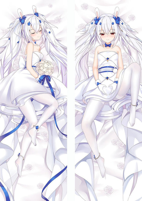 Laffey Azur Lane Dakimakura Anime Body Pillow Case 20412 Female Animal ears Wedding dress