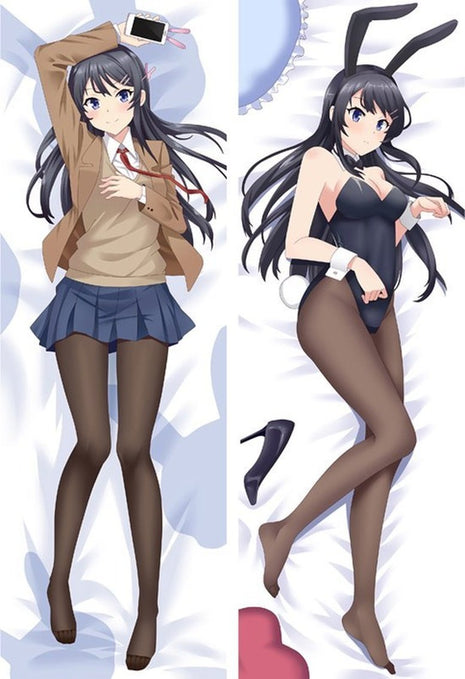 Mai Sakurajima Rascal Does Not Dream Bunny Senpai Dakimakura Anime Body Pillow Case 811060 Animal ears Female Animal ears School uniform