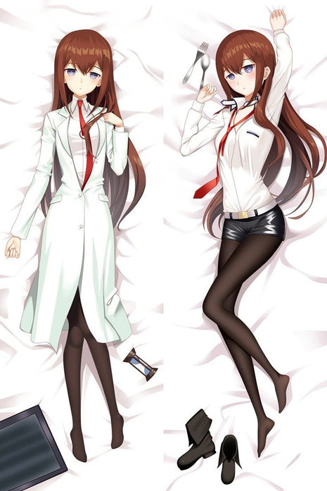 Makise Kurisu Steins Gate 85016-Dakimakura Anime Body Pillow Case-Dakiheaven.com