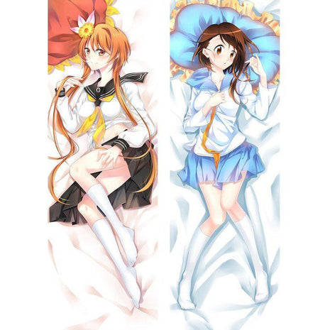 Marika & Kosaki Nisekoi False Love Dakimakura Anime Body Pillow Case 57047 Female School uniform