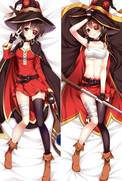 Megumin KonoSuba Dakimakura Anime Body Pillow Case 63028 Female Collar