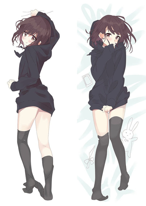 Menhera Kurumi-chan Mudae Dakimakura Anime Body Pillow Case 20604 Female With bunny