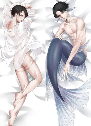 Merman Levi Attack on Titan Dakimakura Anime Body Pillow Case 83075 Male