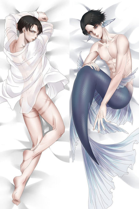 Merman Levi Attack on Titan Dakimakura Anime Body Pillow Case 83075 Male