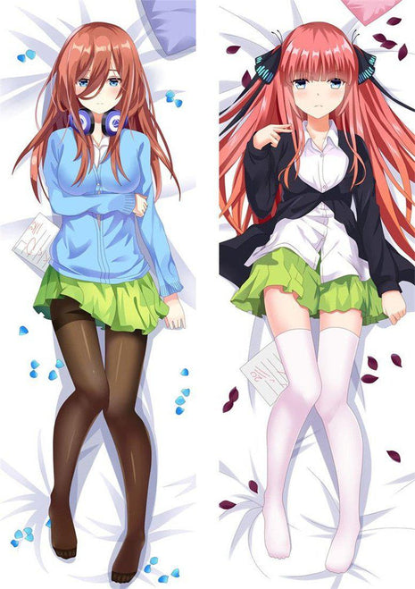 Miku & Nino Nakano Quintessential Quintuplets 22484-Dakimakura Anime Body Pillow Case-Dakiheaven.com