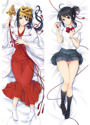 Mitsuha Miyamizu Your Name Dakimakura Anime Body Pillow Case 16320-1 Female School uniform Kimono