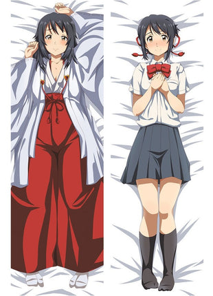 Mitsuha Miyamizu Your Name Dakimakura Anime Body Pillow Case 610072 Female School uniform Kimono