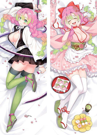 Mitsuri Kanroji Demon Slayer Dakimakura Anime Body Pillow Case 19092-3 Female Sword Kimono