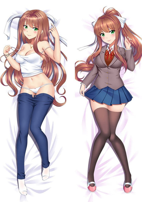 Monika Doki Doki Literature Club Dakimakura Anime Body Pillow Case 211123 Female School uniform