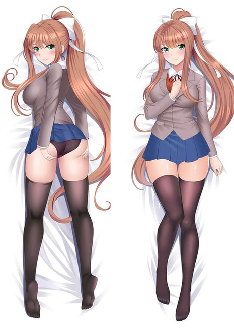 Monika Doki Doki Literature Club Dakimakura Anime Body Pillow Case 21905 Female School uniform