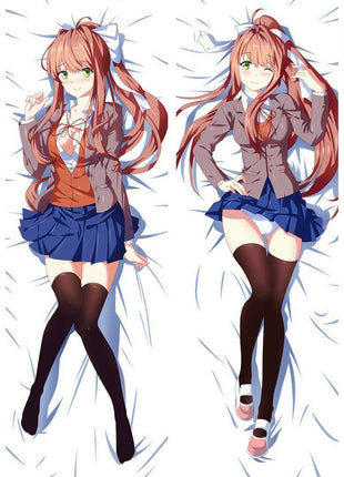 Monika Doki Doki Literature Club Dakimakura Anime Body Pillow Case 89052 Female School uniform