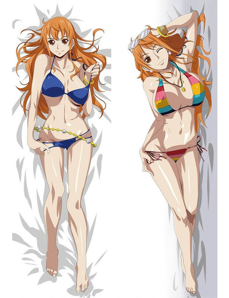 Nami One Piece Dakimakura Anime Body Pillow Case 710022 Swimsuit Female Glasses Swimsuit
