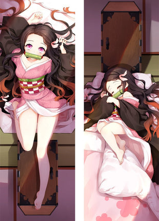 Nezuko Demon Slayer 19064-1-Dakimakura Anime Body Pillow Case-Dakiheaven.com