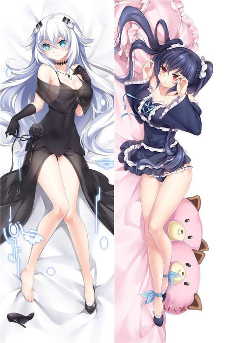 Noire Hyperdimension Neptunia Dakimakura Anime Body Pillow Case 18111-1 Female Maid Black dress