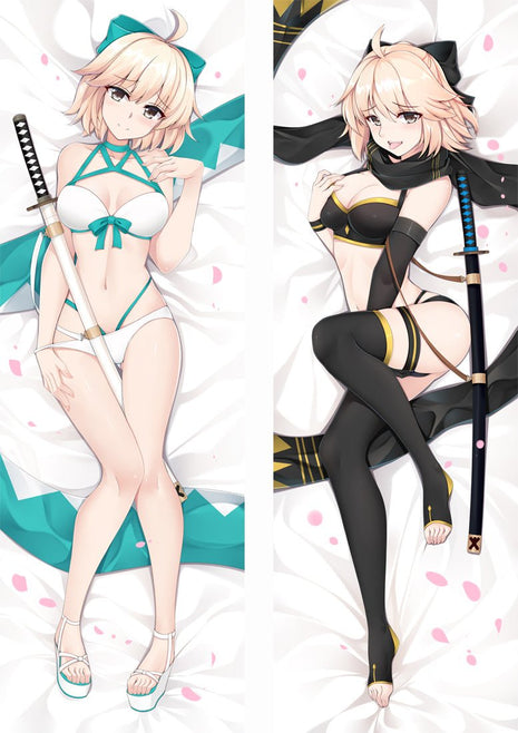 Okita Souji Fate Grand Order 19071-1-Dakimakura Anime Body Pillow Case-Dakiheaven.com