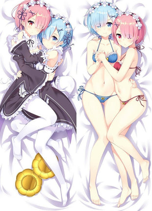 Ram & Rem Re: Zero 16218-1-Dakimakura Anime Body Pillow Case-Dakiheaven.com