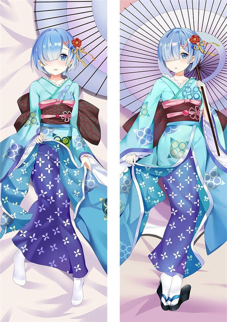 Rem Re: Zero Dakimakura Anime Body Pillow Case 20643 Female Kimono