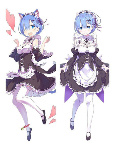 Rem Re: Zero Dakimakura Anime Body Pillow Case 72029 Female Animal ears Maid