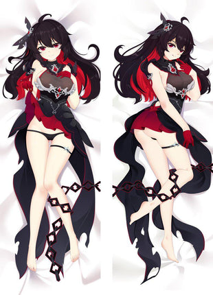 Seele Vollerei Honkai Impact Dakimakura Anime Body Pillow Case 21025-1 Female Chained Black dress