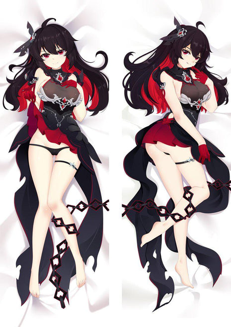 Seele Vollerei Honkai Impact Dakimakura Anime Body Pillow Case 21025-1 Female Chained Black dress